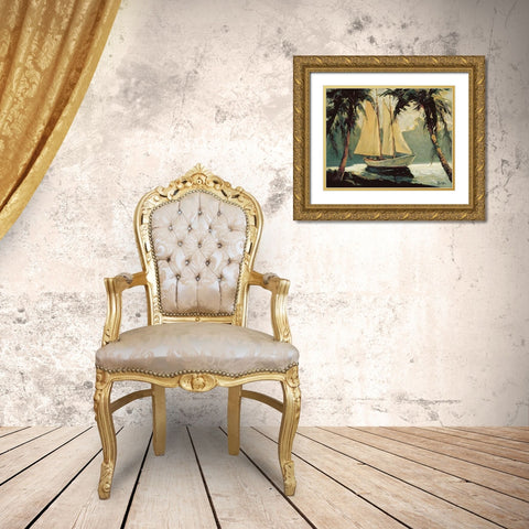 Sailboat, Santa Barbara Gold Ornate Wood Framed Art Print with Double Matting by Pawla, Frederick