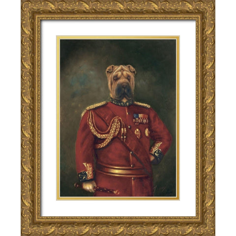 Major-General Woof Gold Ornate Wood Framed Art Print with Double Matting by Massy,