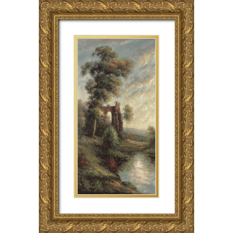 Ancient Ruins II Gold Ornate Wood Framed Art Print with Double Matting by Pierce