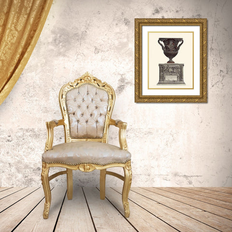 Vaso Antico II Gold Ornate Wood Framed Art Print with Double Matting by Guerra