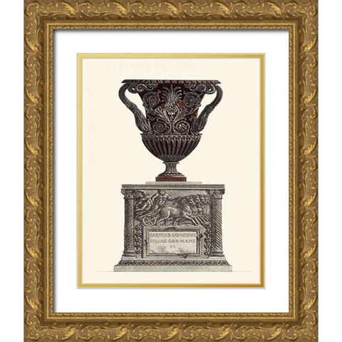 Vaso Antico II Gold Ornate Wood Framed Art Print with Double Matting by Guerra