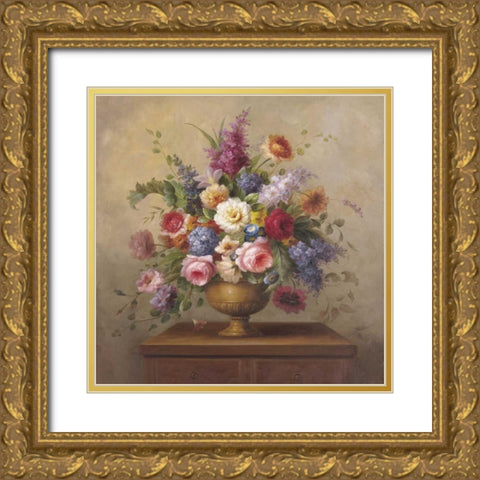 Heirloom Bouquet II Gold Ornate Wood Framed Art Print with Double Matting by Steiner