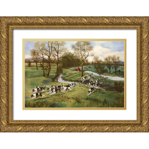 A Hot Scent Gold Ornate Wood Framed Art Print with Double Matting by Rowlandson, G.D.