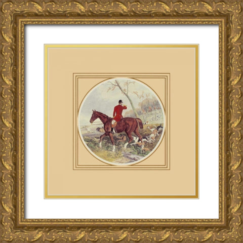 The Call Gold Ornate Wood Framed Art Print with Double Matting by Anonymous