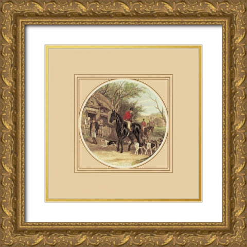 The Gathering Gold Ornate Wood Framed Art Print with Double Matting by Anonymous