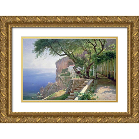 Amalfi Gold Ornate Wood Framed Art Print with Double Matting by Aagaard, Carl Frederic