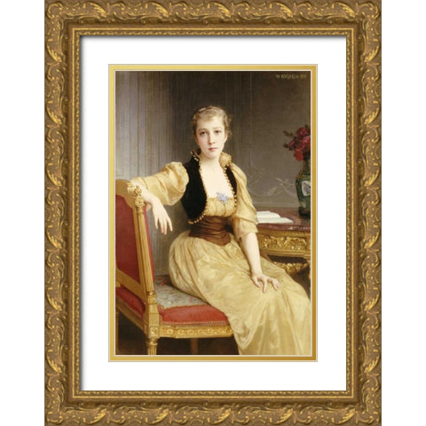 Lady Maxwell Gold Ornate Wood Framed Art Print with Double Matting by Bouguereau, William-Adolphe
