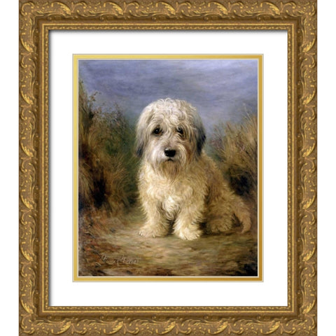 A Dandie Dinmont Gold Ornate Wood Framed Art Print with Double Matting by Cheviot, Lilian