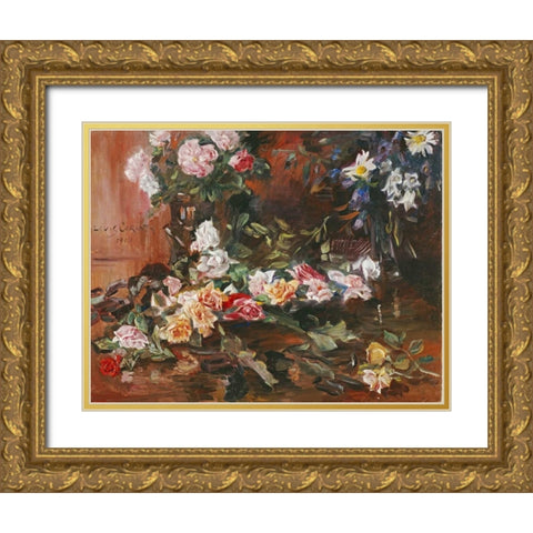 Rosen Gold Ornate Wood Framed Art Print with Double Matting by Corinth, Lovis