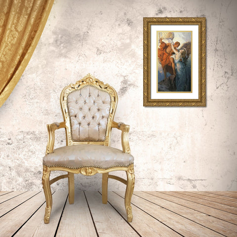 Day and The Dawnstar Gold Ornate Wood Framed Art Print with Double Matting by Draper, Herbert James