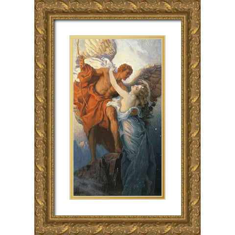 Day and The Dawnstar Gold Ornate Wood Framed Art Print with Double Matting by Draper, Herbert James