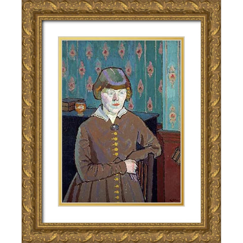 Miss Ruth Doggett Gold Ornate Wood Framed Art Print with Double Matting by Gilman, Harold