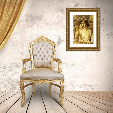 Innocence Gold Ornate Wood Framed Art Print with Double Matting by Hawkins, Louis Weldon