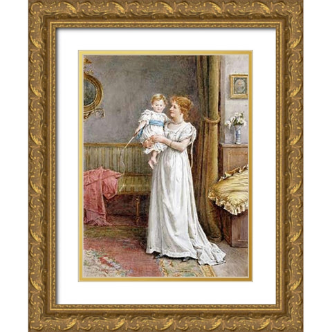 The Master of The House Gold Ornate Wood Framed Art Print with Double Matting by Kilburne, George Goodwin