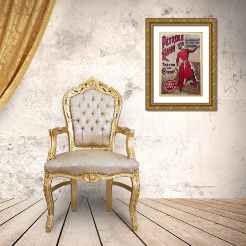 Petrole Hahn Gold Ornate Wood Framed Art Print with Double Matting by Lautrec, Boulanger