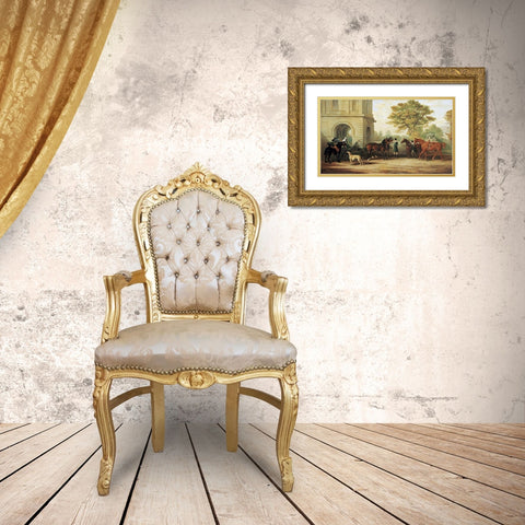 Lady Williams-Wynns Favourite Phaeton Gold Ornate Wood Framed Art Print with Double Matting by Lloyd, Edward