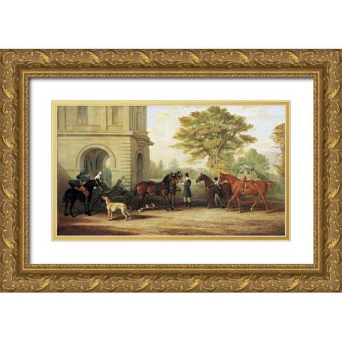 Lady Williams-Wynns Favourite Phaeton Gold Ornate Wood Framed Art Print with Double Matting by Lloyd, Edward