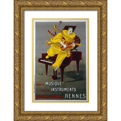 Toute La Musique, Tous Les Instruments Gold Ornate Wood Framed Art Print with Double Matting by Lotti