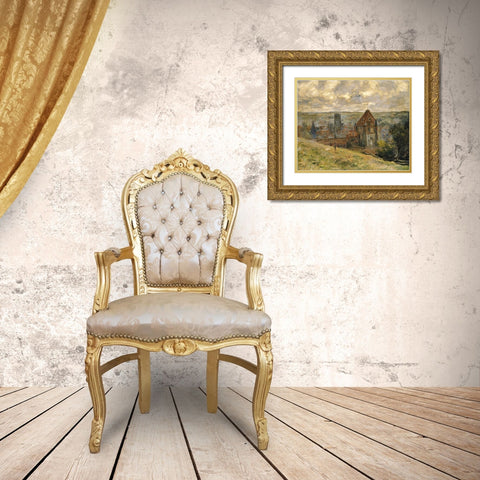 Dieppe Gold Ornate Wood Framed Art Print with Double Matting by Monet, Claude