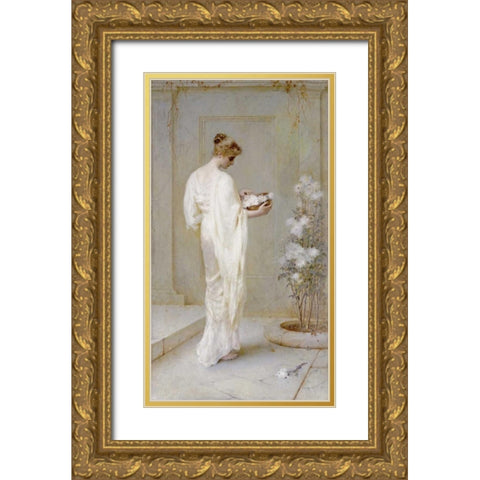Divinely Fair Gold Ornate Wood Framed Art Print with Double Matting by Schafer, Henry Thomas