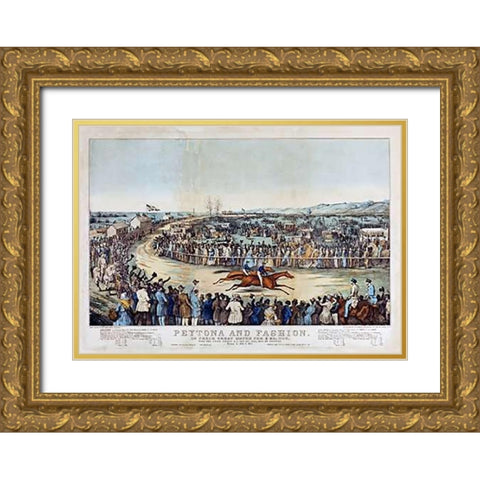 Peytona and Fashion In Their Great Match For $20,000 Gold Ornate Wood Framed Art Print with Double Matting by Severin, C.