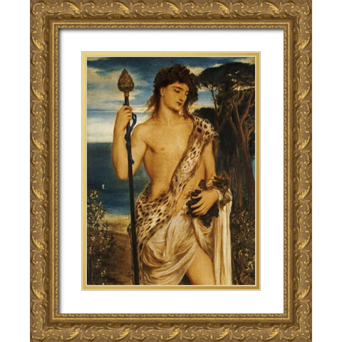 Bacchus Gold Ornate Wood Framed Art Print with Double Matting by Solomon, Simeon