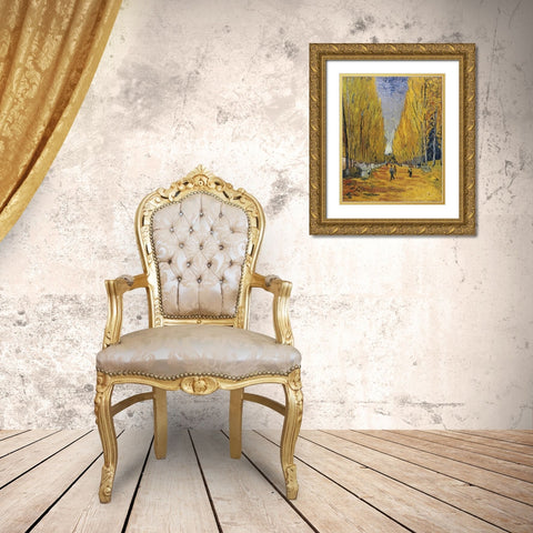 The Elysian Fields Gold Ornate Wood Framed Art Print with Double Matting by Van Gogh, Vincent