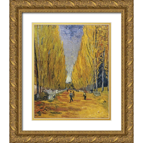 The Elysian Fields Gold Ornate Wood Framed Art Print with Double Matting by Van Gogh, Vincent