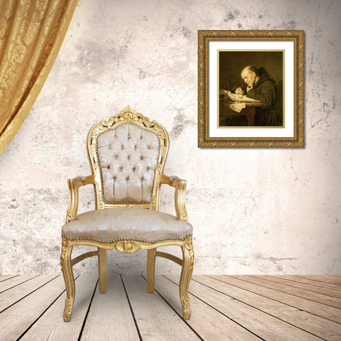 A Steady Hand Gold Ornate Wood Framed Art Print with Double Matting by Bertling, Carl