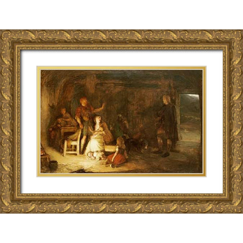 Prince Charles Edward Stuart Gold Ornate Wood Framed Art Print with Double Matting by Burr, Alexander Hohenlohe