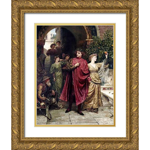 The Symbol Gold Ornate Wood Framed Art Print with Double Matting by Dicksee, Frank