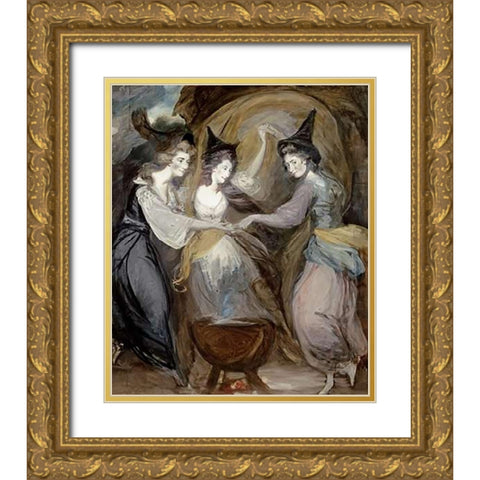 Duchess of Devonshire Gold Ornate Wood Framed Art Print with Double Matting by Gardner, Daniel