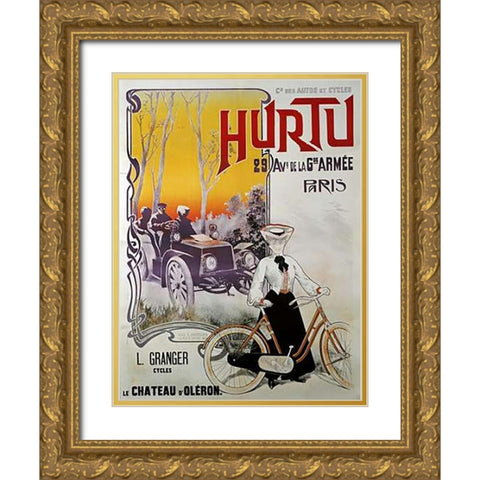Hurtu Gold Ornate Wood Framed Art Print with Double Matting by Gray, H.