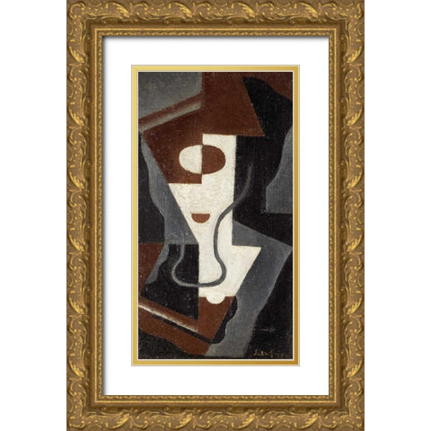 Glass Gold Ornate Wood Framed Art Print with Double Matting by Gris, Juan