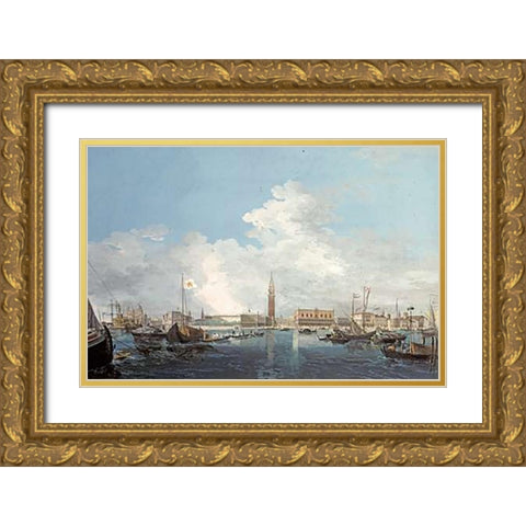 The Bacino, Venice Gold Ornate Wood Framed Art Print with Double Matting by Grubacs, Carlo