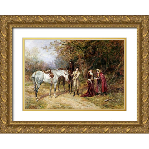 The Fortune Teller Gold Ornate Wood Framed Art Print with Double Matting by Hardy, Heywood
