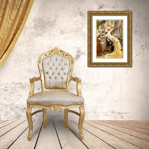 Alain Chartier Gold Ornate Wood Framed Art Print with Double Matting by Leighton, Edmund Blair