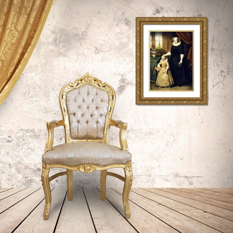 Mary, Queen of Scots Gold Ornate Wood Framed Art Print with Double Matting by Lens, Bernhard