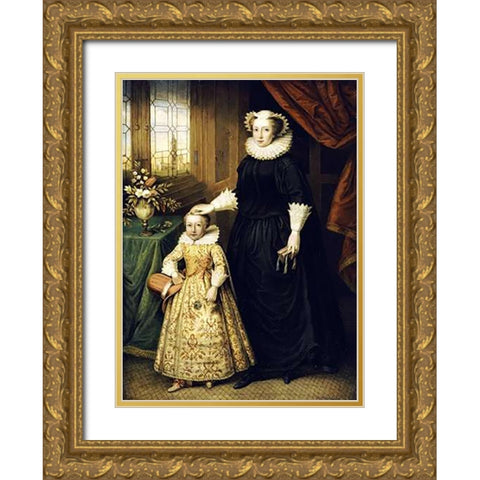 Mary, Queen of Scots Gold Ornate Wood Framed Art Print with Double Matting by Lens, Bernhard