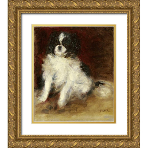 Tama Gold Ornate Wood Framed Art Print with Double Matting by Renoir, Pierre-Auguste