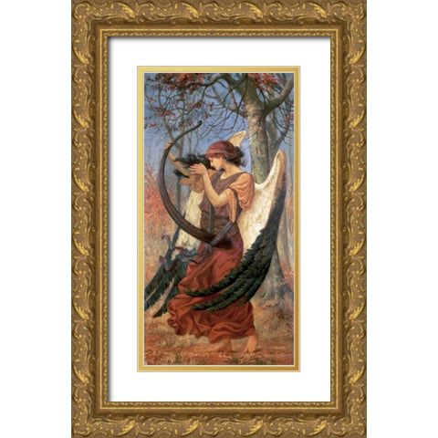 Titanias Awakening Gold Ornate Wood Framed Art Print with Double Matting by Sims, Charles