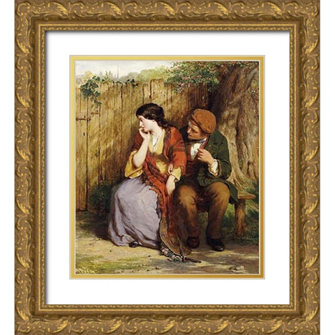 Moment of Suspense Gold Ornate Wood Framed Art Print with Double Matting by Smith, George