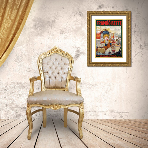 La Framboisette Gold Ornate Wood Framed Art Print with Double Matting by Tamagno, Francisco