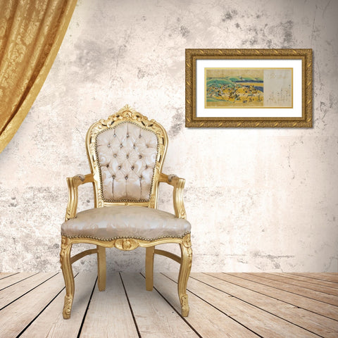 Story of Fowls and Rats Gold Ornate Wood Framed Art Print with Double Matting by Unknown