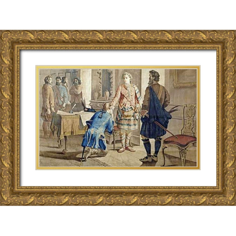 Introducing Waverley To The Prince Gold Ornate Wood Framed Art Print with Double Matting by Verbeocken, H.