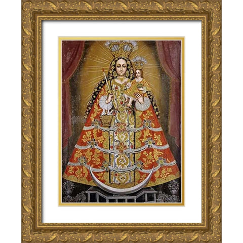 Nuestra Senora De La Concepcion Gold Ornate Wood Framed Art Print with Double Matting by Vidal, Domingo