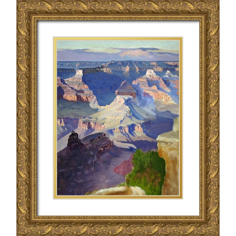 Grand Canyon Gold Ornate Wood Framed Art Print with Double Matting by Widforss, Gunnar