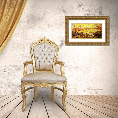 The Vines Gold Ornate Wood Framed Art Print with Double Matting by Ranson, Paul