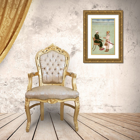 Portrait of Marharja Jai Singh Gold Ornate Wood Framed Art Print with Double Matting by Bikaner, Ustad Murad