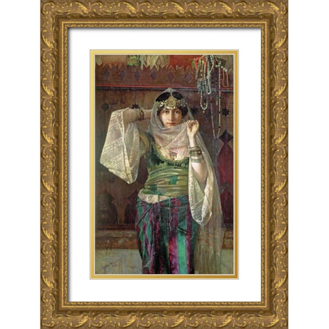 The Queen of The Harem Gold Ornate Wood Framed Art Print with Double Matting by Bredt, Ferdinand Max
